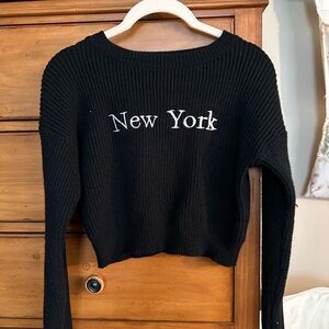 Forever 21 Black Ribbed Sweater